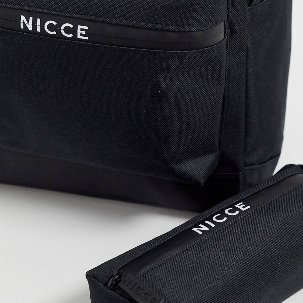 Nicce Backpack Black New with tags and pencil bag.